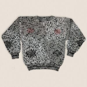 Vintage 90s Acrylic Blend Sweater Crew Neck Multicolor Index Size Small